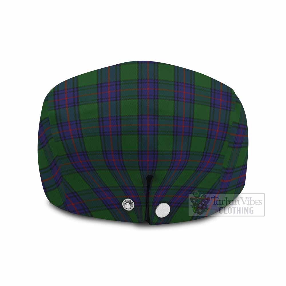 Shaw Family Crest Tartan Jeff Cap, Tartan Flat Cap