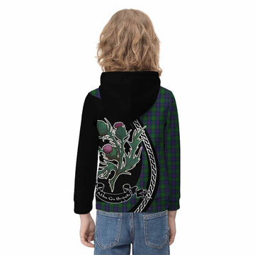Shaw Family Crest Tartan Kid Hoodie Alba Thistle Inspired - Tartan Vibes Clothing
