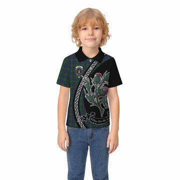 Shaw Family Crest Tartan Kid Polo Shirt Alba Thistle Inspired - Tartan Vibes Clothing