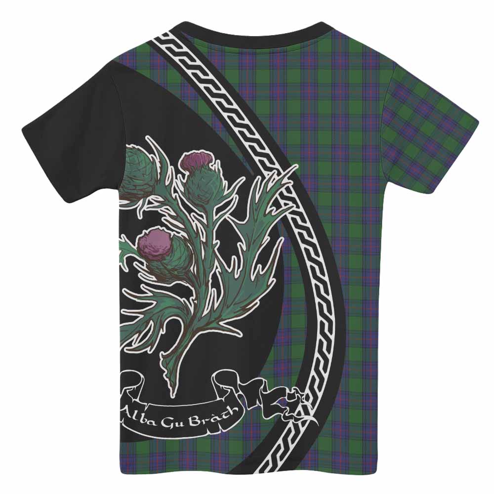 Shaw Family Crest Tartan Kid T-shirt Alba Thistle Inspired - Tartan Vibes Clothing