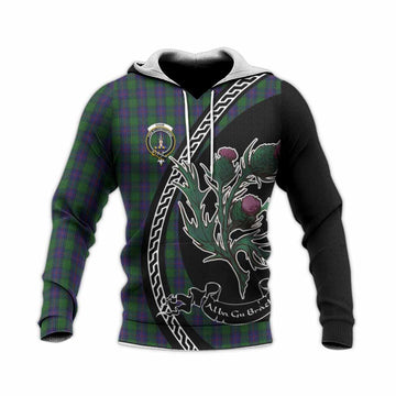 Shaw Family Crest Tartan Knitted Hoodie Alba Thistle Inspired - Tartan Vibes Clothing