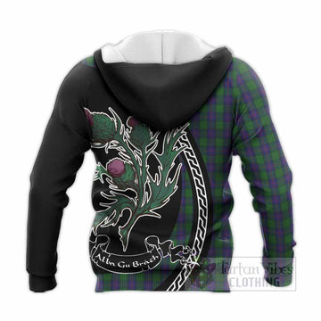 Shaw Family Crest Tartan Knitted Hoodie Alba Thistle Inspired - Tartan Vibes Clothing
