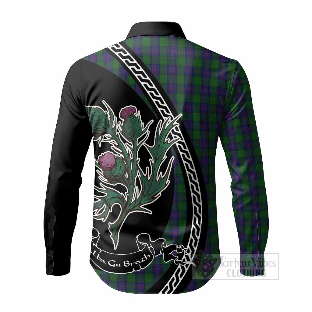 Shaw Family Crest Tartan Long Sleeve Button Shirts Alba Thistle Inspired - Tartan Vibes Clothing