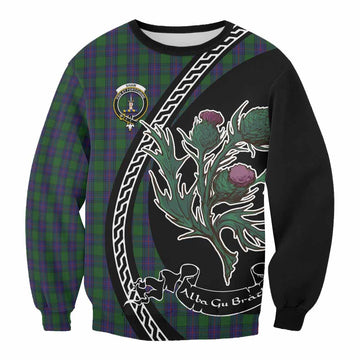 Shaw Family Crest Tartan Sweatshirt Alba Thistle Inspired