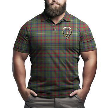 Shaw Green Modern Tartan Men's Polo Shirt with Family Crest