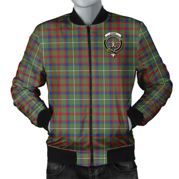 Shaw Green Modern Tartan Bomber Jacket with Family Crest
