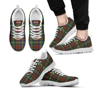 Shaw Green Modern Tartan Sneakers with Family Crest