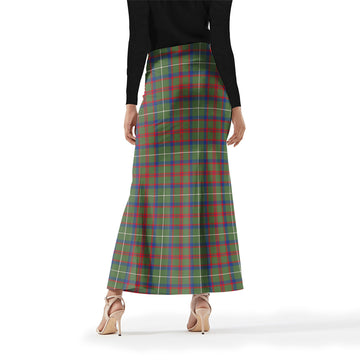 Shaw Green Modern Tartan Womens Full Length Skirt