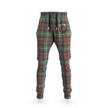 Shaw Green Modern Tartan Joggers Pants with Family Crest