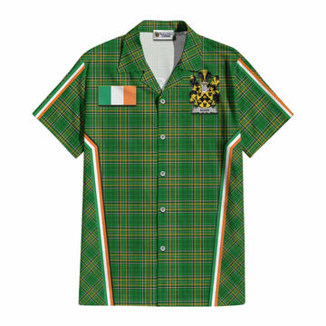 Shaw Irish Clan Coat of Arm Tartan Cotton Hawaiian Shirt Flag Style