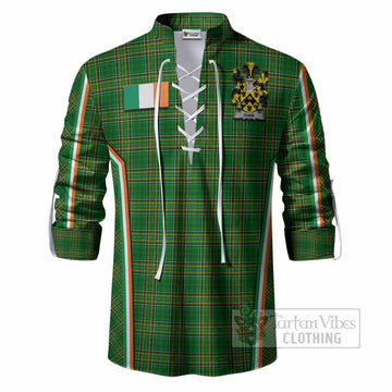 Shaw Irish Clan Coat of Arm Tartan Ghillie Shirt Flag Style