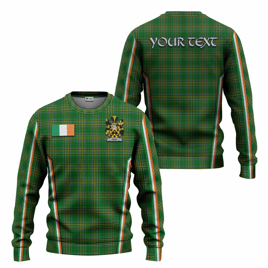 Shaw Irish Clan Coat of Arm Tartan Knitted Sweater Flag Style