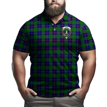 Shaw Modern Tartan Men's Polo Shirt with Family Crest