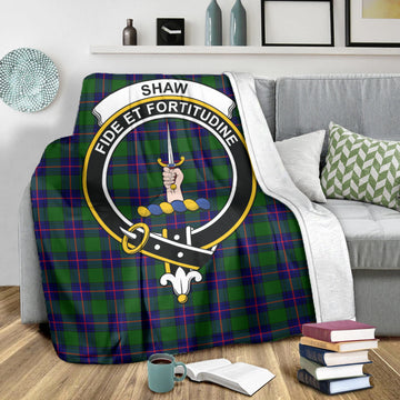 Shaw Modern Tartan Blanket with Family Crest