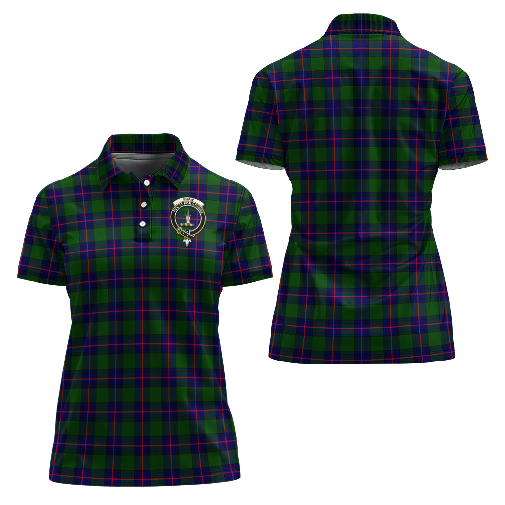 shaw-modern-tartan-polo-shirt-with-family-crest-for-women