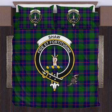 Shaw Modern Tartan Bedding Set with Family Crest