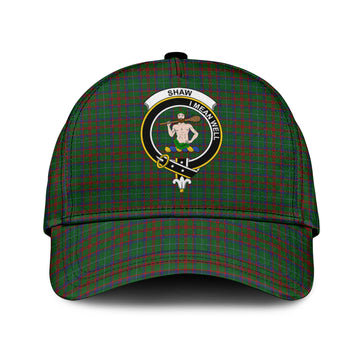 Shaw of Tordarroch Green Hunting Tartan Classic Cap with Family Crest