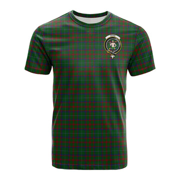 Shaw of Tordarroch Green Hunting Tartan T-Shirt with Family Crest