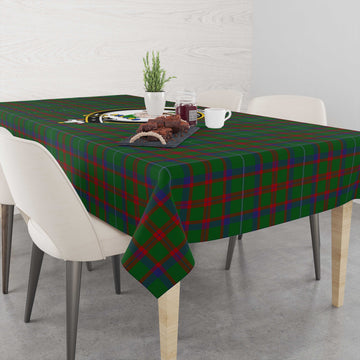Shaw of Tordarroch Green Hunting Tatan Tablecloth with Family Crest