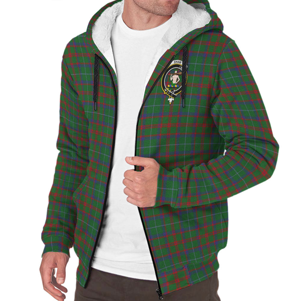 shaw-of-tordarroch-green-hunting-tartan-sherpa-hoodie-with-family-crest
