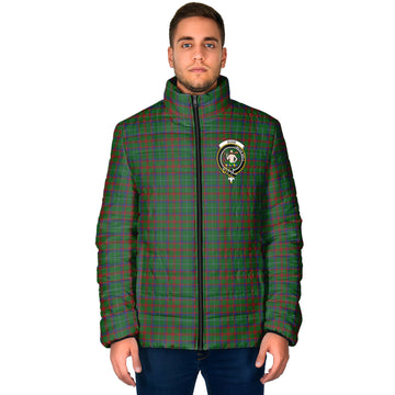 Shaw of Tordarroch Green Hunting Tartan Padded Jacket with Family Crest