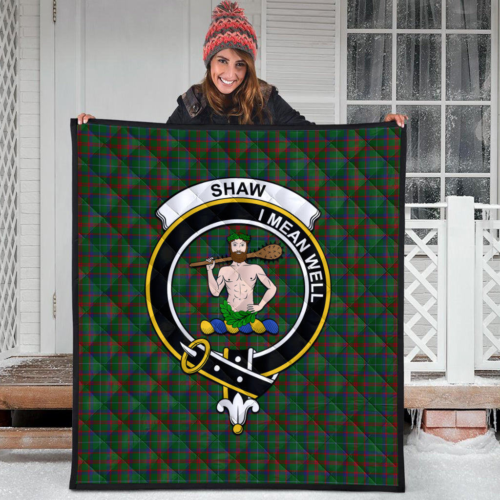 shaw-of-tordarroch-green-hunting-tartan-quilt-with-family-crest