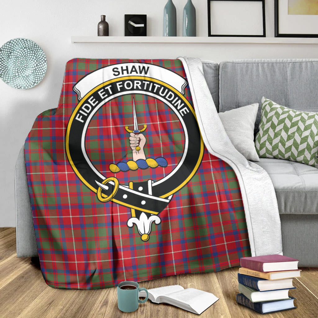 shaw-red-modern-tartab-blanket-with-family-crest