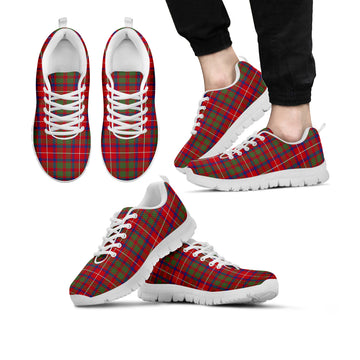 Shaw Red Modern Tartan Sneakers