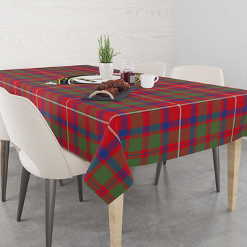 Shaw Red Modern Tatan Tablecloth with Family Crest