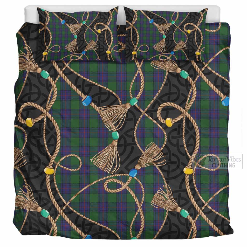 Shaw Scottish Tartan Twisted Ropes Stylized Bedding Set UK Bedding Set UK Super King 104*94 inch - Tartan Vibes Clothing