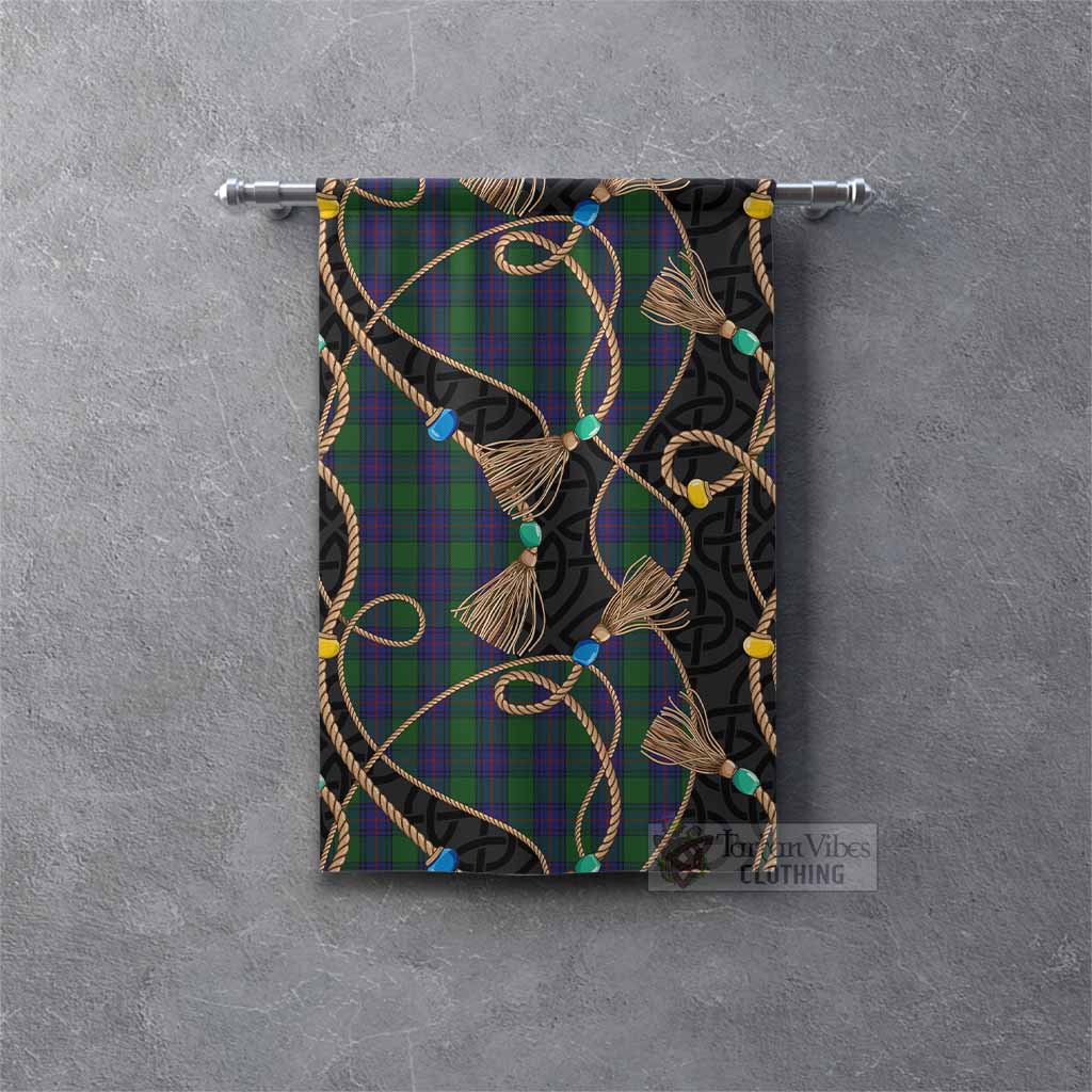 Shaw Scottish Tartan Twisted Ropes Stylized Gonfalon Rectangle - Tartan Vibes Clothing