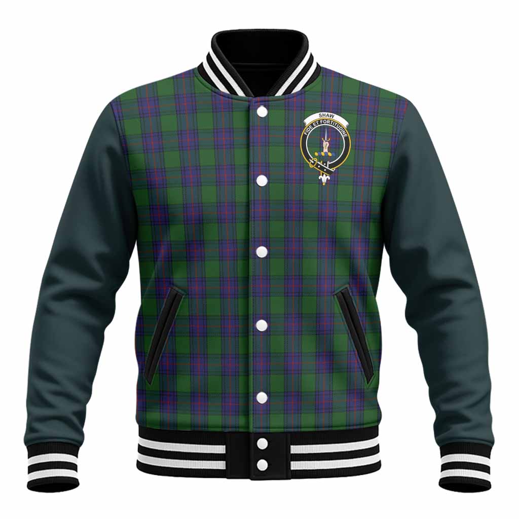 Shaw Tartan Accent Baseball Jacket with Family Crest