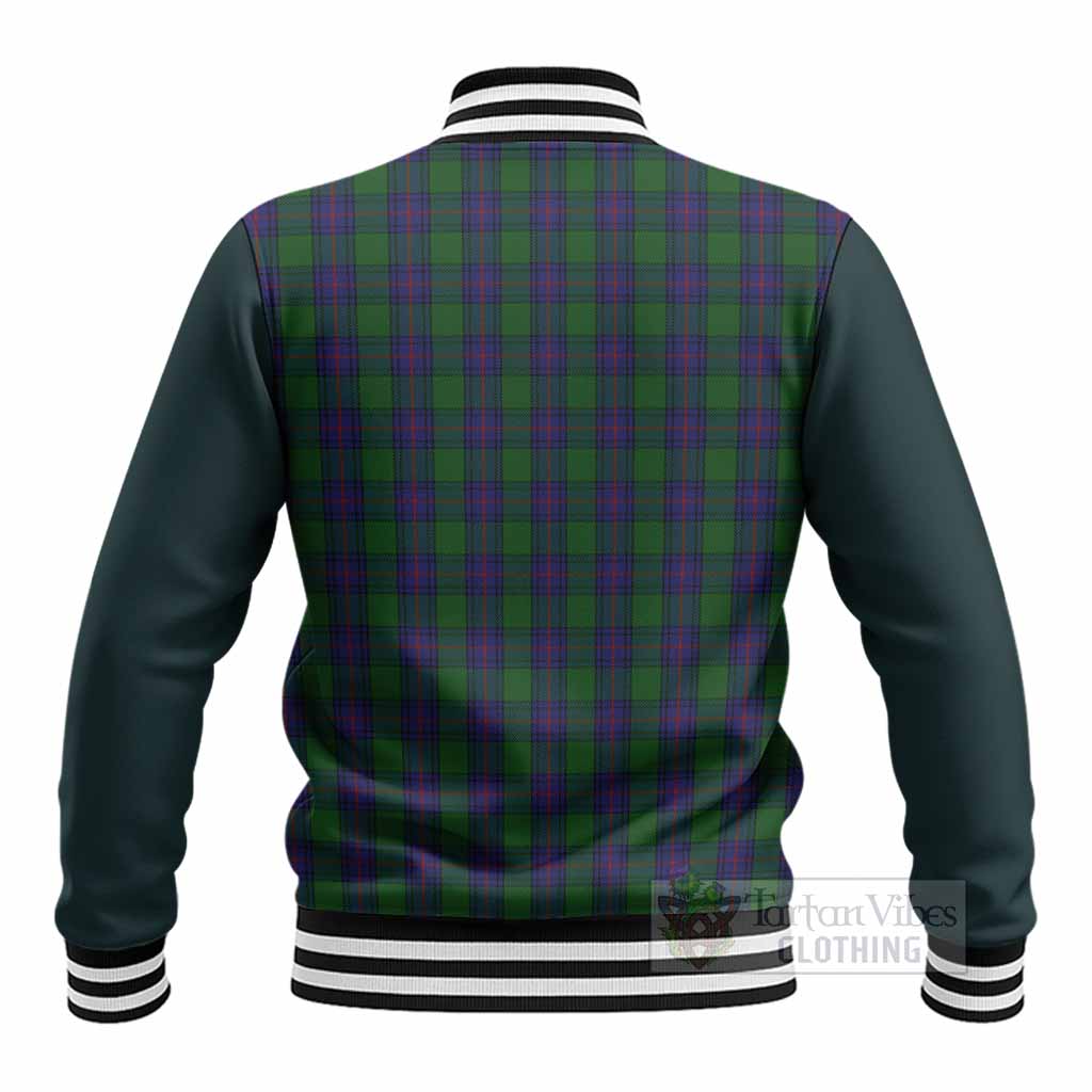 Shaw Tartan Accent Baseball Jacket with Family Crest
