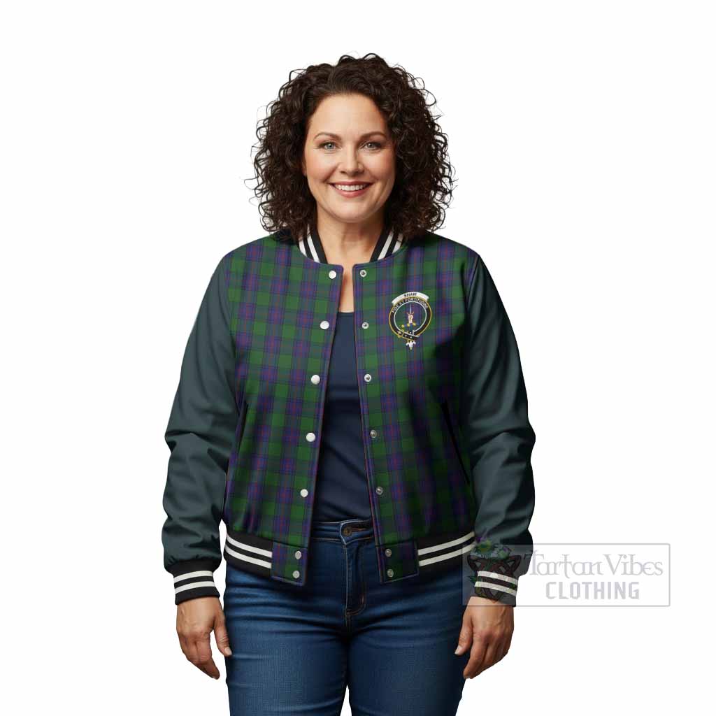 Shaw Tartan Accent Baseball Jacket with Family Crest