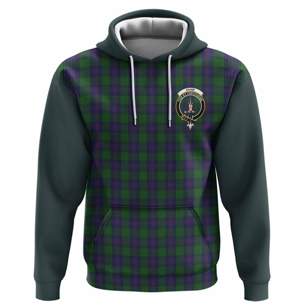 Shaw Tartan Accent Hoodie with Family Crest