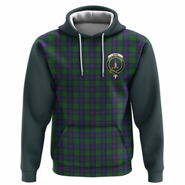 Shaw Tartan Accent Hoodie with Family Crest