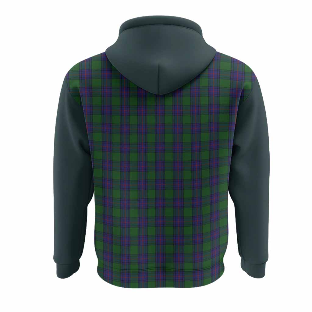 Shaw Tartan Accent Hoodie with Family Crest
