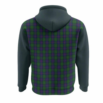 Shaw Tartan Accent Hoodie with Family Crest