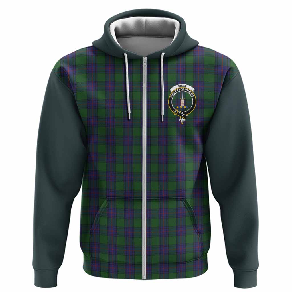 Shaw Tartan Accent Hoodie with Family Crest