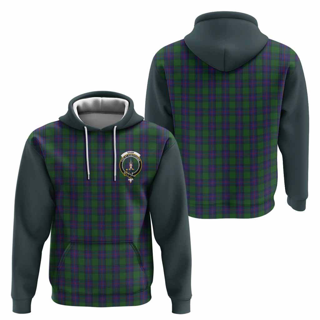 Shaw Tartan Accent Hoodie with Family Crest