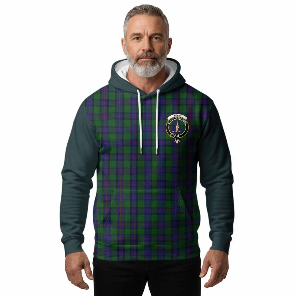 Shaw Tartan Accent Hoodie with Family Crest