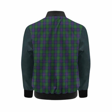 Shaw Tartan Accent Kid Bomber Jacket with Family Crest