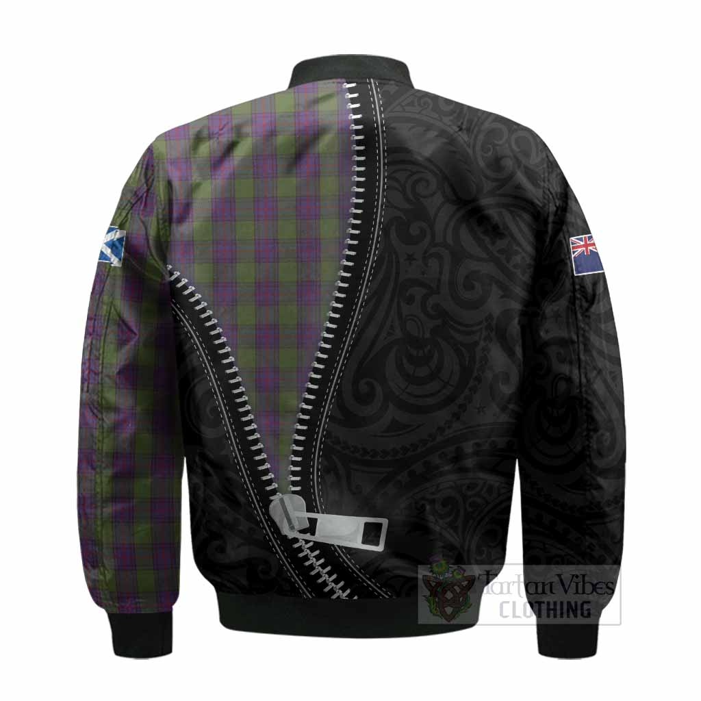Shaw Tartan Bomber Jacket New Zealand Pattern Unique Zipper Stylized