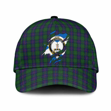 Shaw Tartan Classic Cap with Family Crest In Me Style