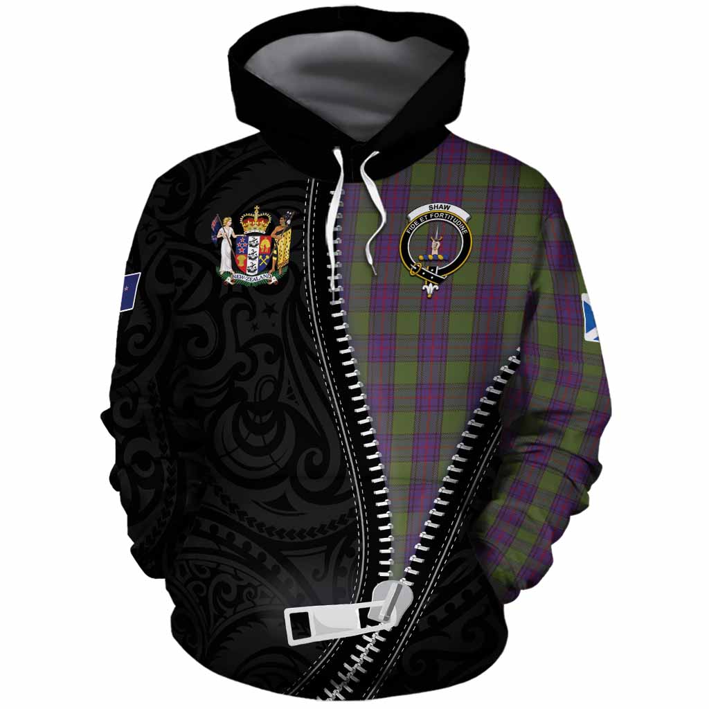 Shaw Tartan Cotton Hoodie New Zealand Pattern Unique Zipper Stylized