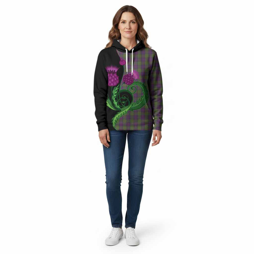 Shaw Tartan Cotton Hoodie Traditional Scottish Thistle
