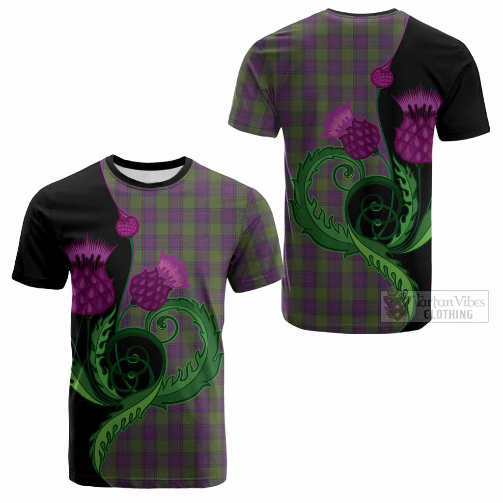 Shaw Tartan Cotton T-shirt Traditional Scottish Thistle