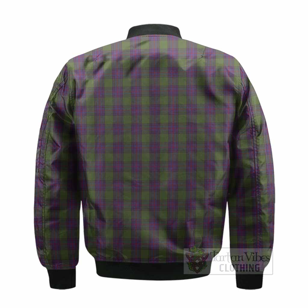 Shaw Tartan Crest Bomber Jacket Ferocious Lion Style