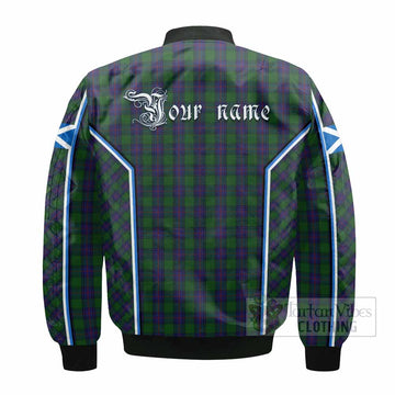 Shaw Tartan Crest Bomber Jacket Scotland Coat of Arm Flag Style