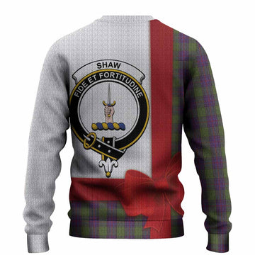 Shaw Tartan Crest Christmas Christmas Ugly Sweater Highland Cow Bagpipes Coquette Bow Style